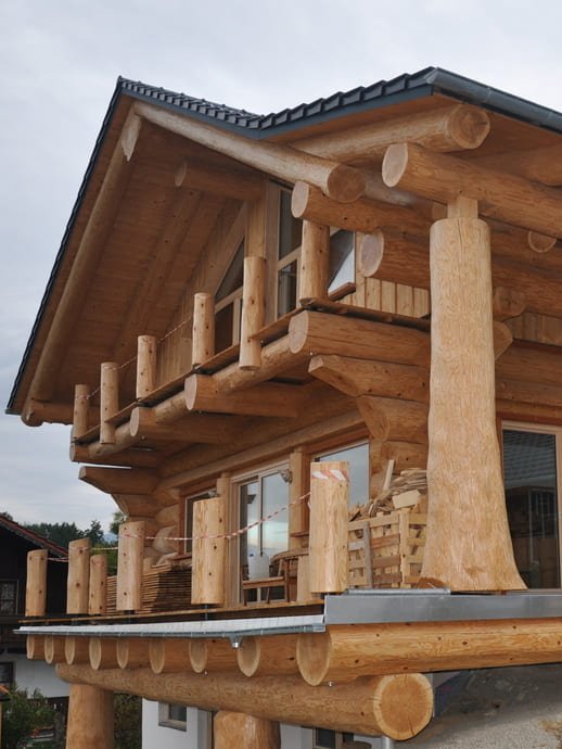 Referenzprojekt eines Blockhauses in Sölden